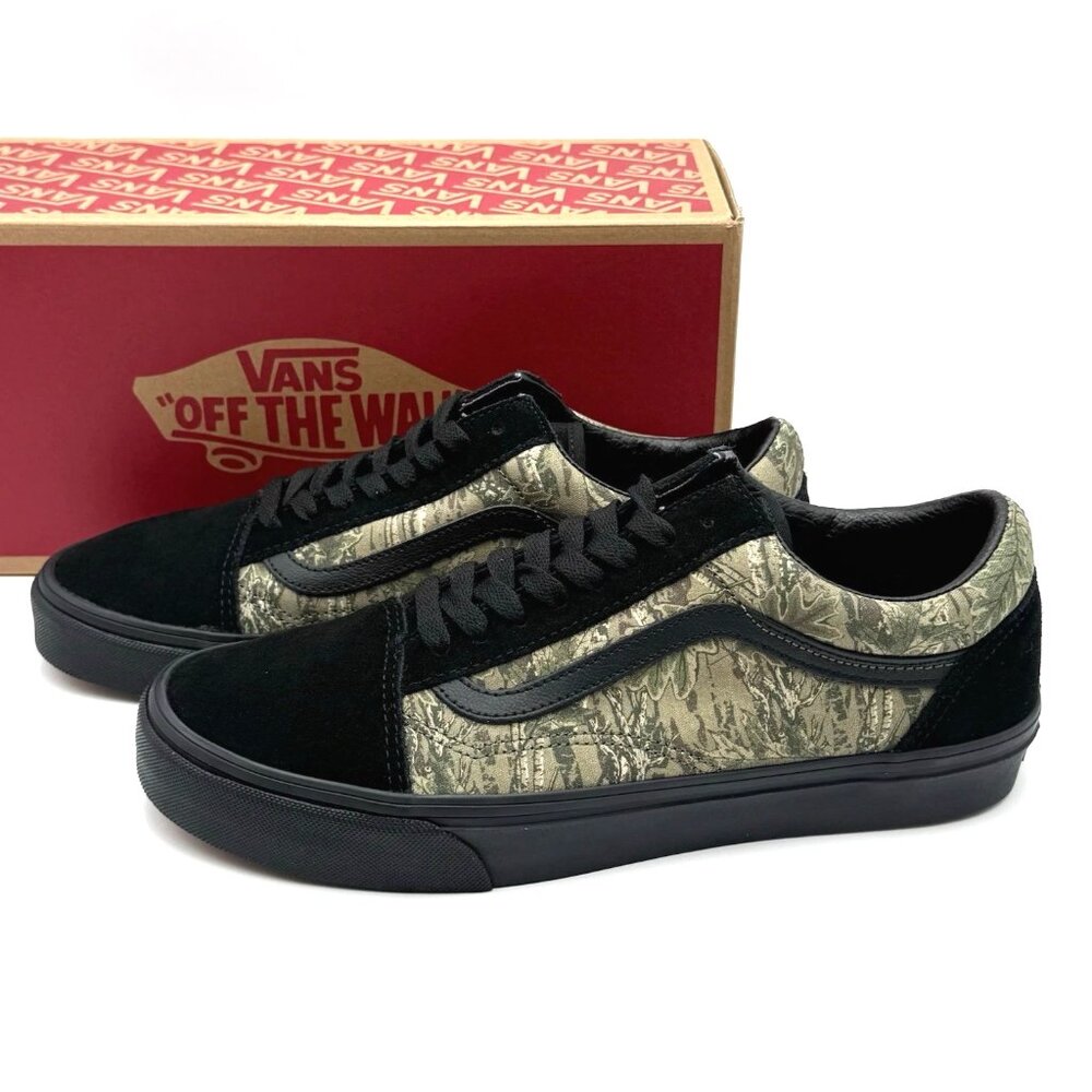 NEW Vans Old Skool Men's Skate Sneakers VN000E9TBLR Black /Camo